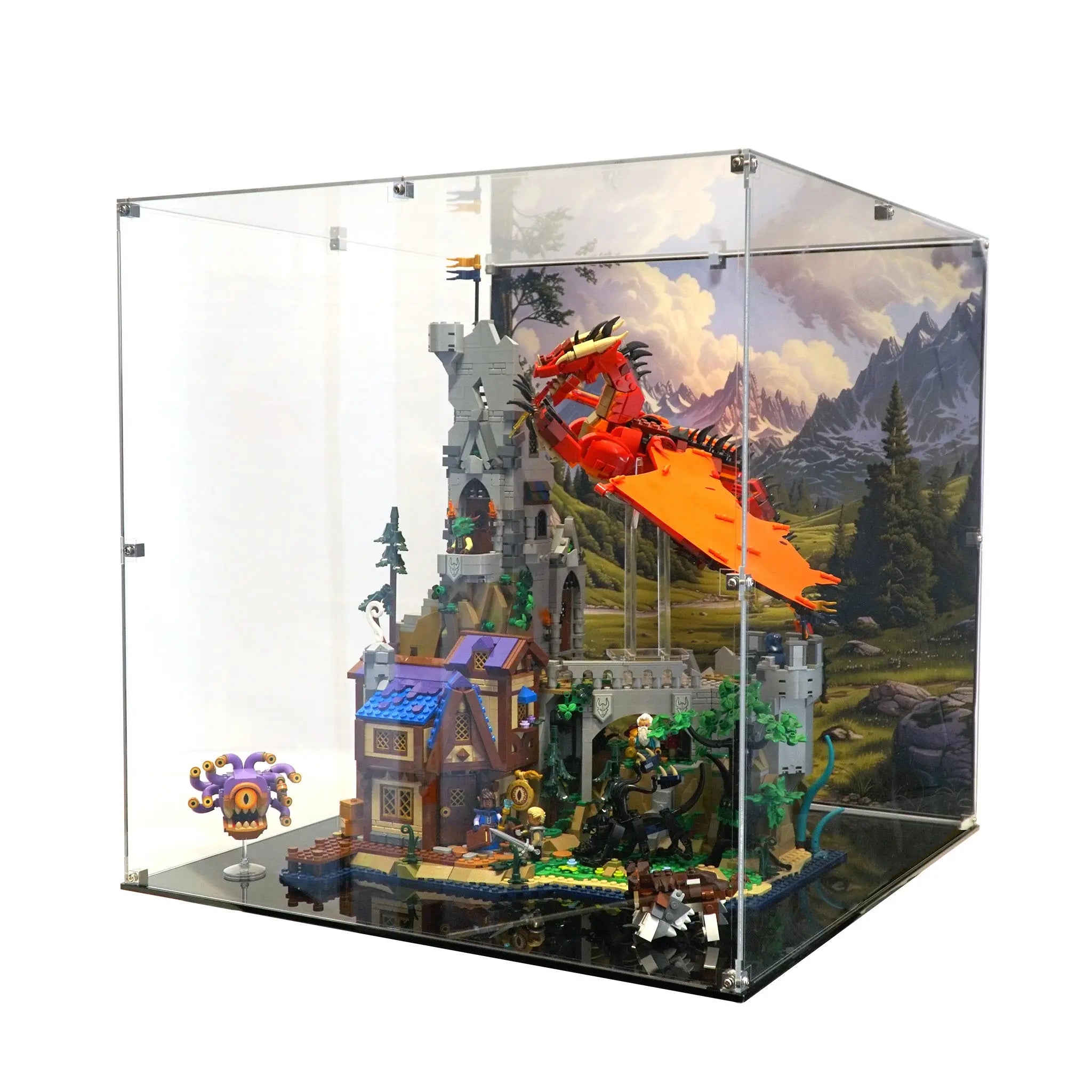 Display Case for LEGO 21348 Dungeons & Dragons: Red Dragon's Tale