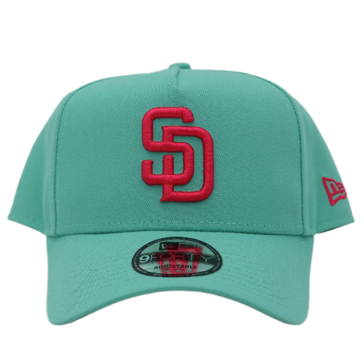 NewEra 9Forty San Diego Padres A-Frame Mint and Pink Adjustable