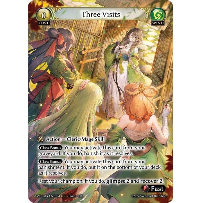 Wind] Three Visits [AMB194-UR] [Grand Archive TCG] – カードン