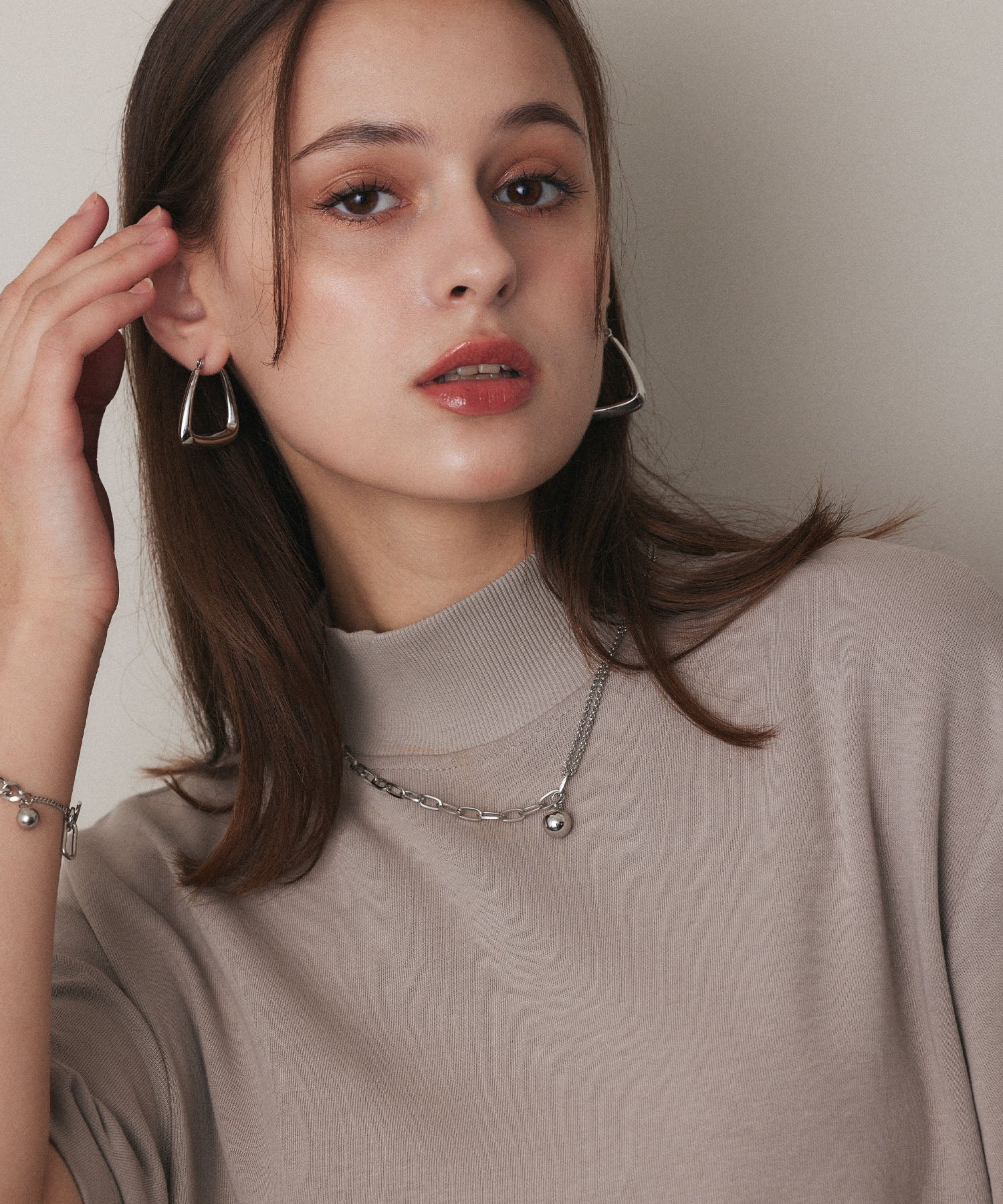 シルバー]キリカエMIXチェーンネックレス