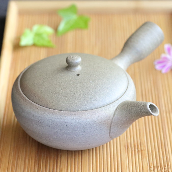 伊藤成二 白泥平丸急須 作家ものティーポット 常滑焼 満容量260ml