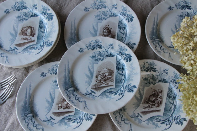 14枚あり！美しい絵柄が魅力のクレイユモントロー窯プレート（皿