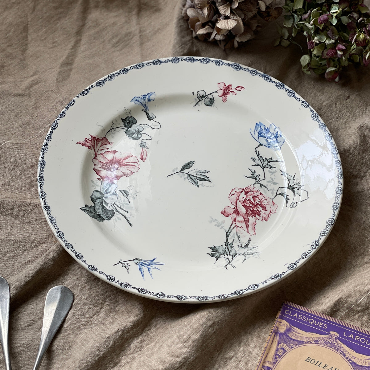 ショワジールロワ窯『POLYCHROME』大皿（直径31.5cm） フランス