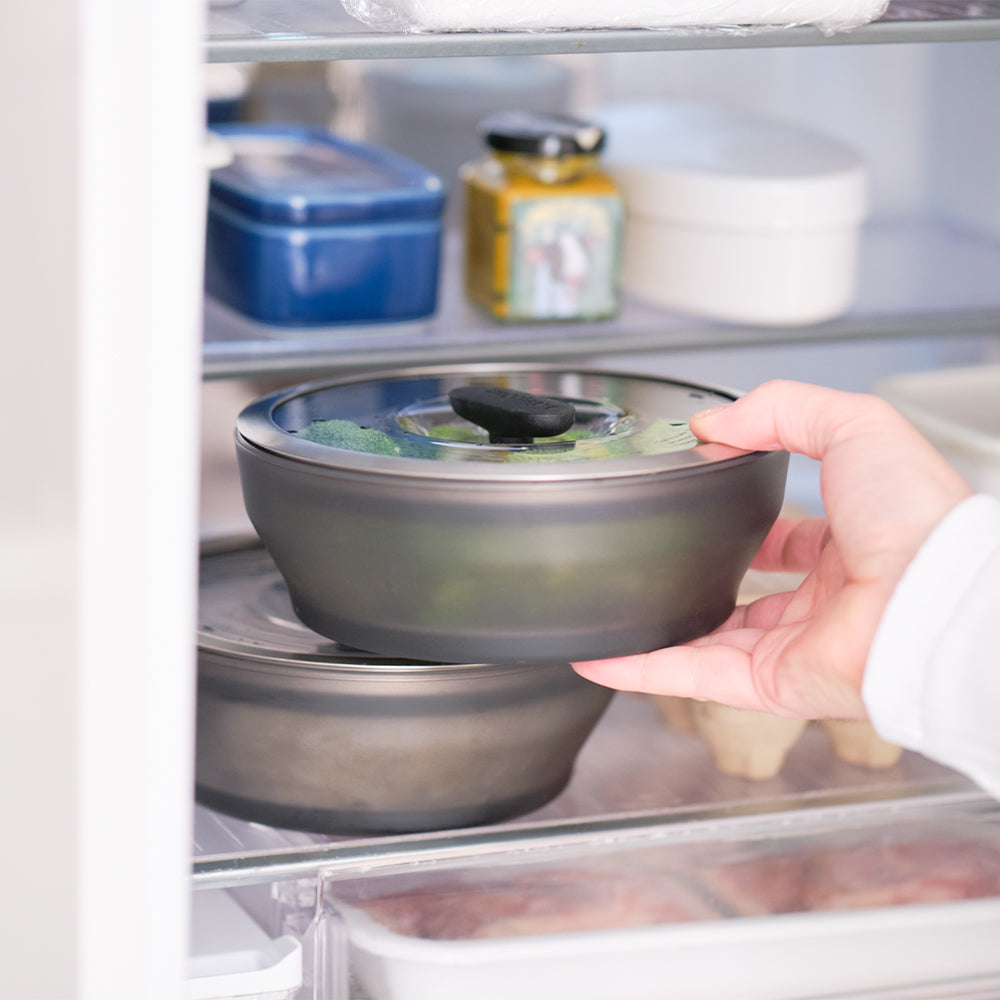 18cm 浅型ディッシュ ブラック | 電子レンジ調理器具 | Anyday