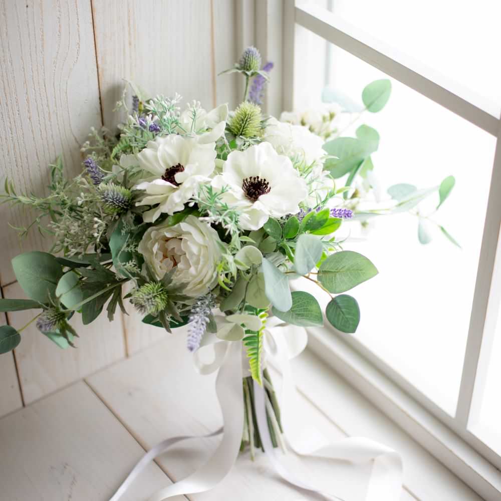 造花】レンタル/アネモネブーケ 【結婚式 フラワー 造花 ブーケ