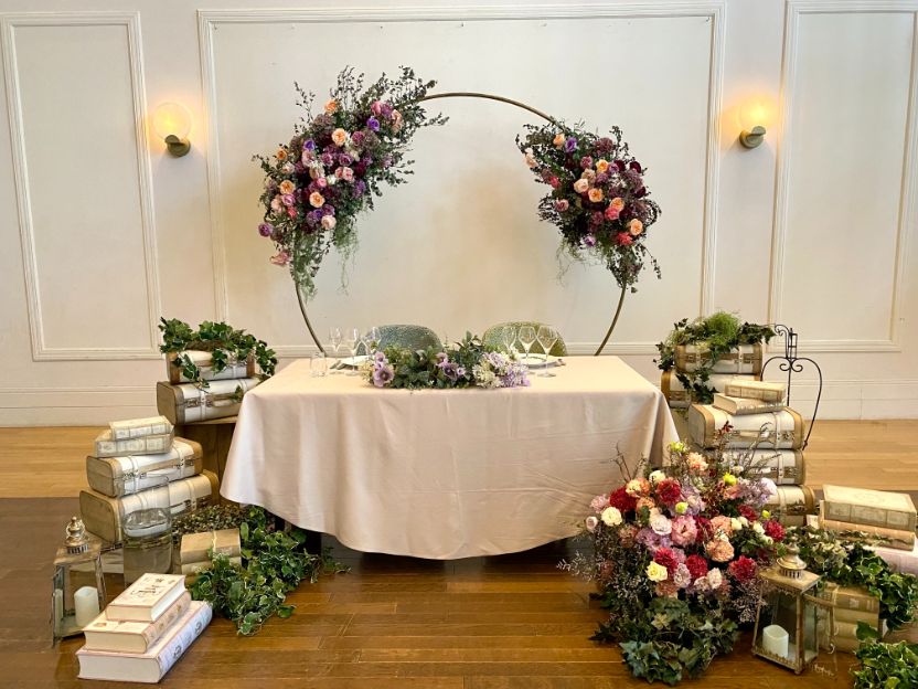 レンタル】高砂装飾 兼 フォトブース 007 【結婚式 フラワー 会場装花