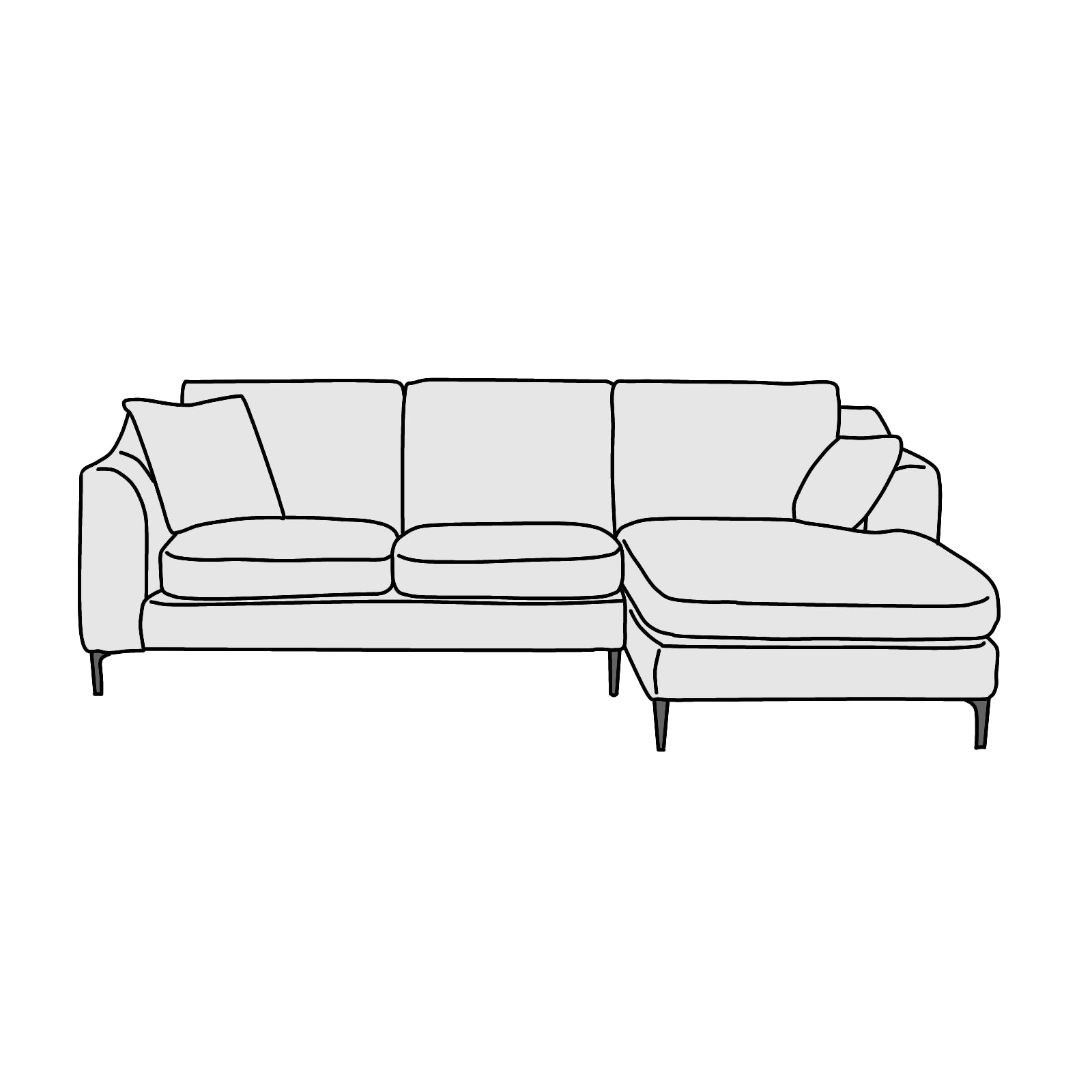 NITORI（ニトリ）Nポケット A15 LC 左カウチソファ 横幅約227cm