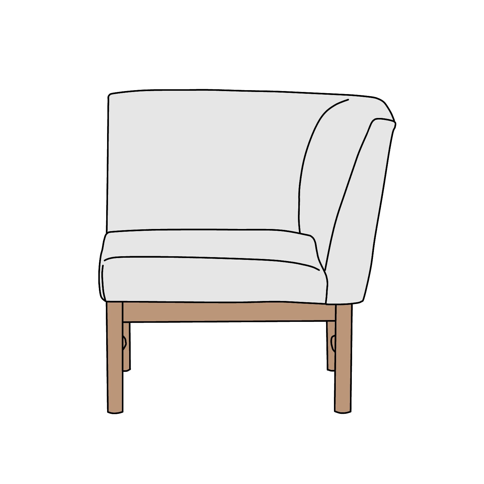 ACTUS（アクタス）THYME（タイム）CORNER SOFA（コーナーソファ）横幅