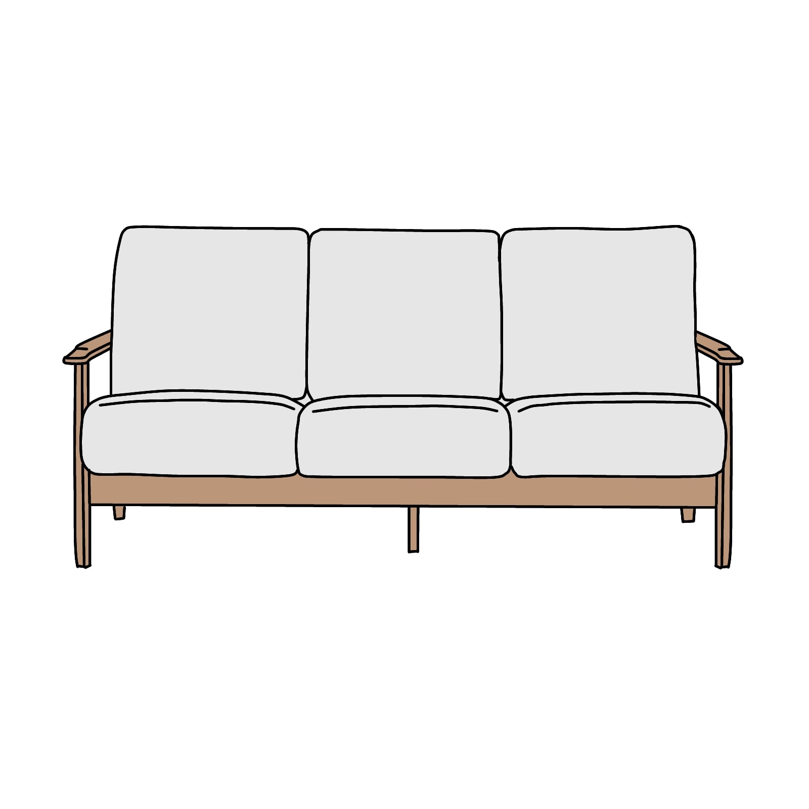 NITORI（ニトリ）マイス 3人掛 横幅約183cm