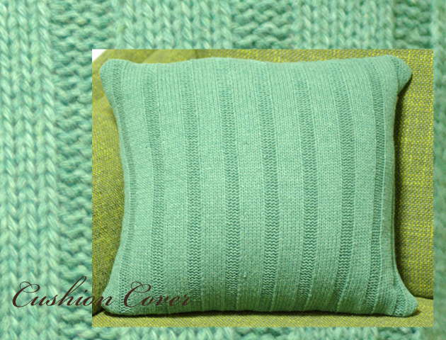LETTO ニット デザイン編み クッションカバー フォレストグリーン 45cm角