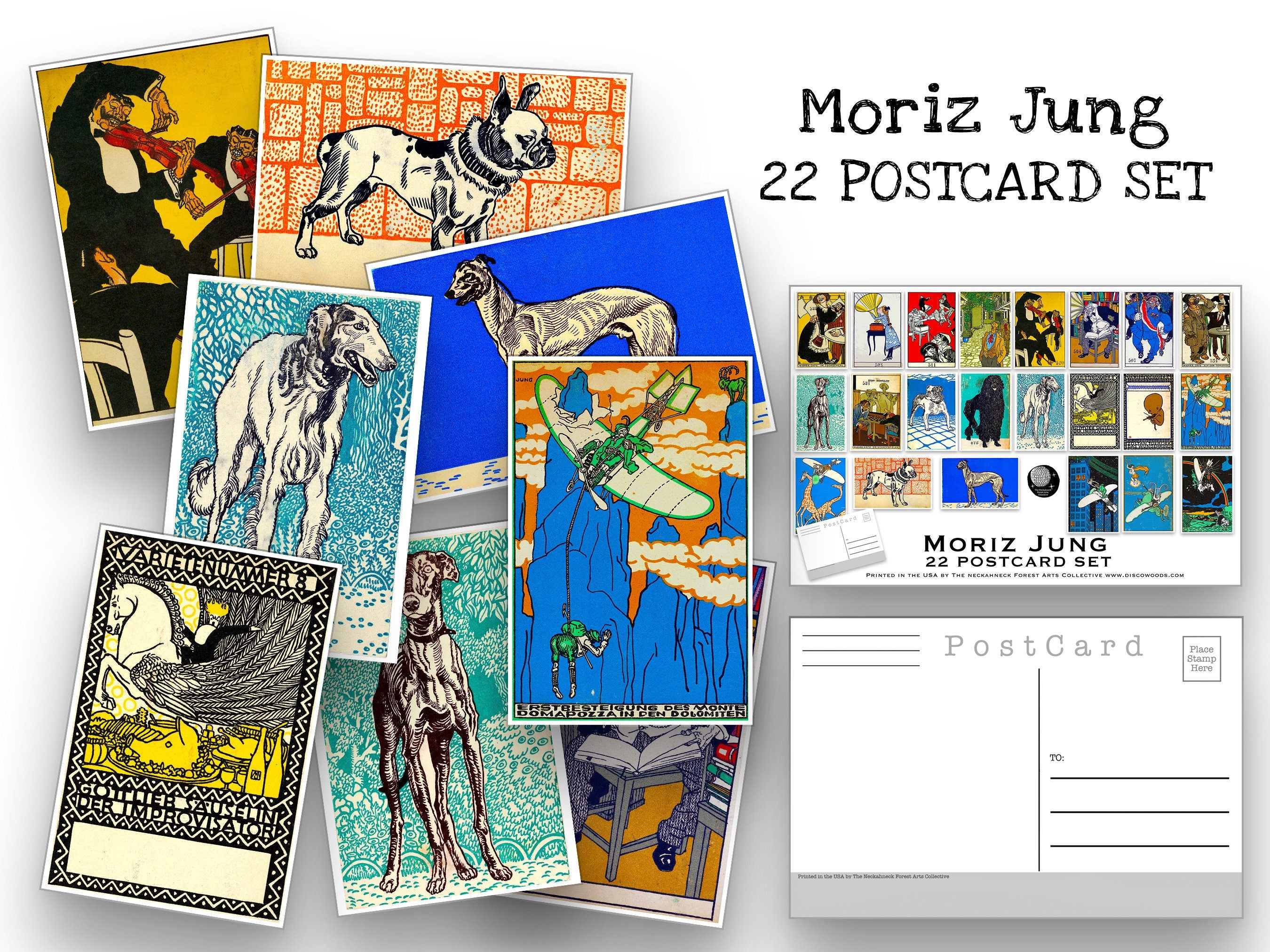 Moriz Jung Artist Postcards- Set of 22 – The NeckahNeck Forest