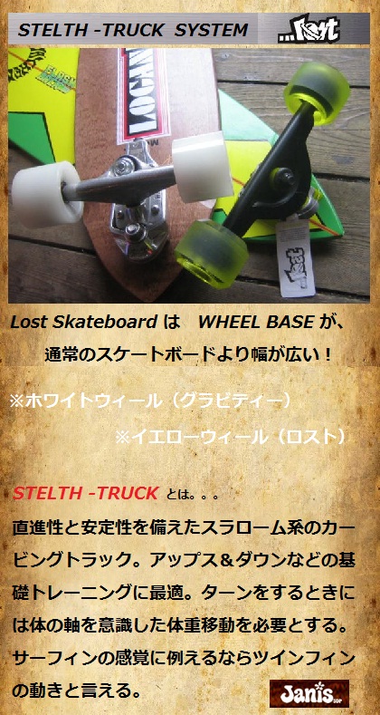 湘南 鵠沼海岸 サーフショップ JANIS SDP スケートボード スラスター