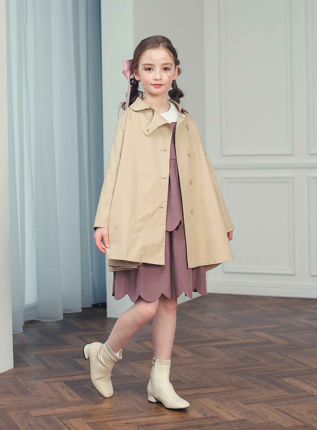 子どもスマートカジュアル│子供おしゃれ着ならK118 ジュニアマント型