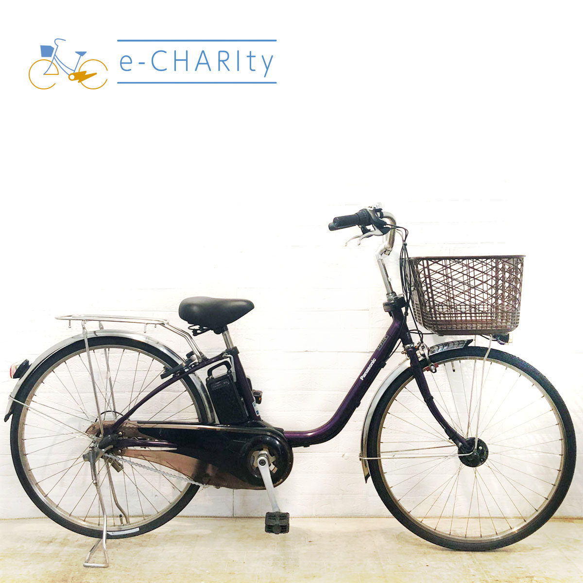 中古電動自転車 パナソニック ビビ DX パープル 26インチ YD088 – e