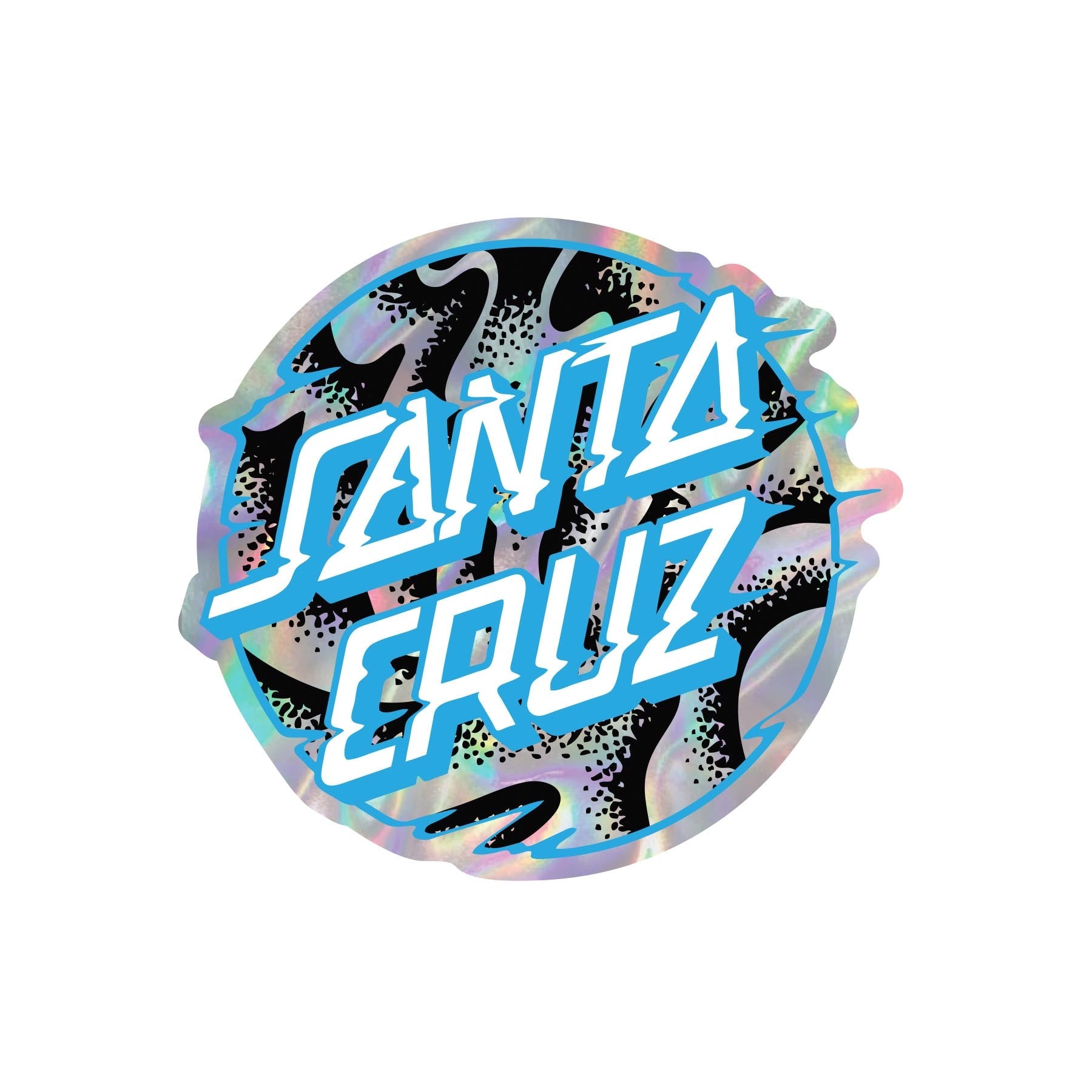 Santa Cruz Vivid Slick Dot Metallic Skateboard Sticker