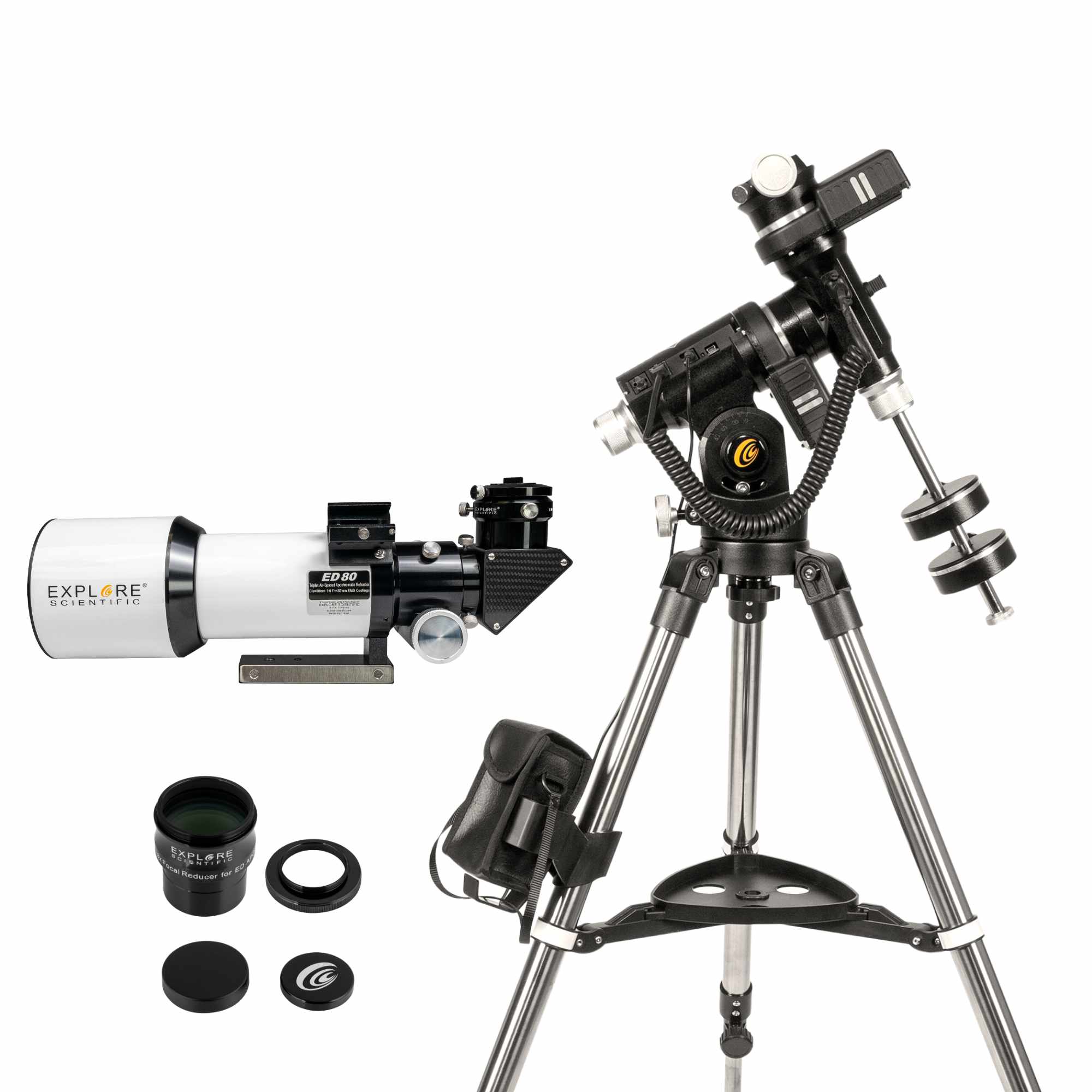 ED80 Essential Series Air-Spaced Triplet Refractor Telescope with 0.8x