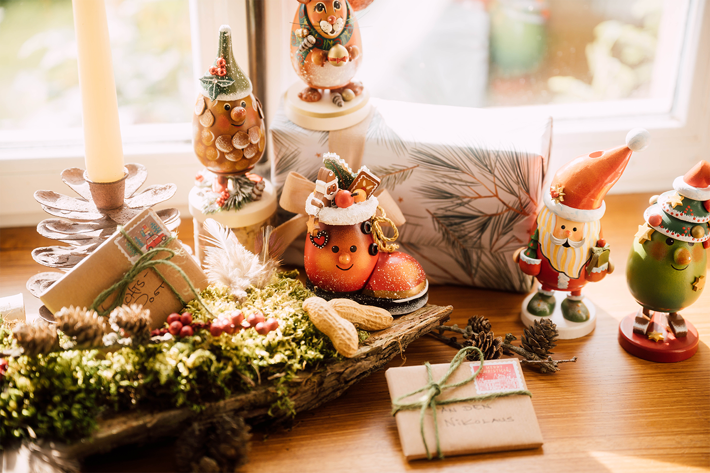 KWO スモーキングマン ドイツ製 木製人形 フィッシャーマン