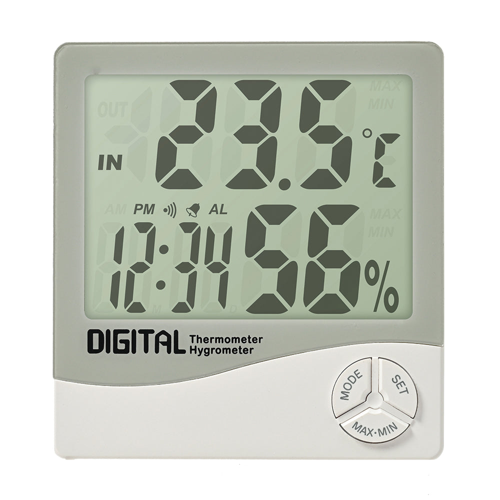 デカデジⅤ（デジタル湿度計／内・外温度計／時計／カレンダー） TD