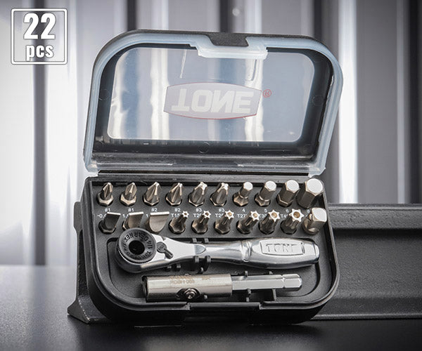 TONE オフセット式ラチェットドライバー ビットラチェットセット 7pcs