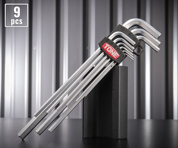 TONE マスターツールロング六角棒L形レンチセット 9pcs (AL900