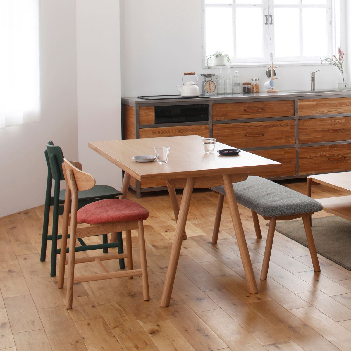 KUUM Table 突板 4人掛けダイニングセットA / クーム テーブル – ENEN