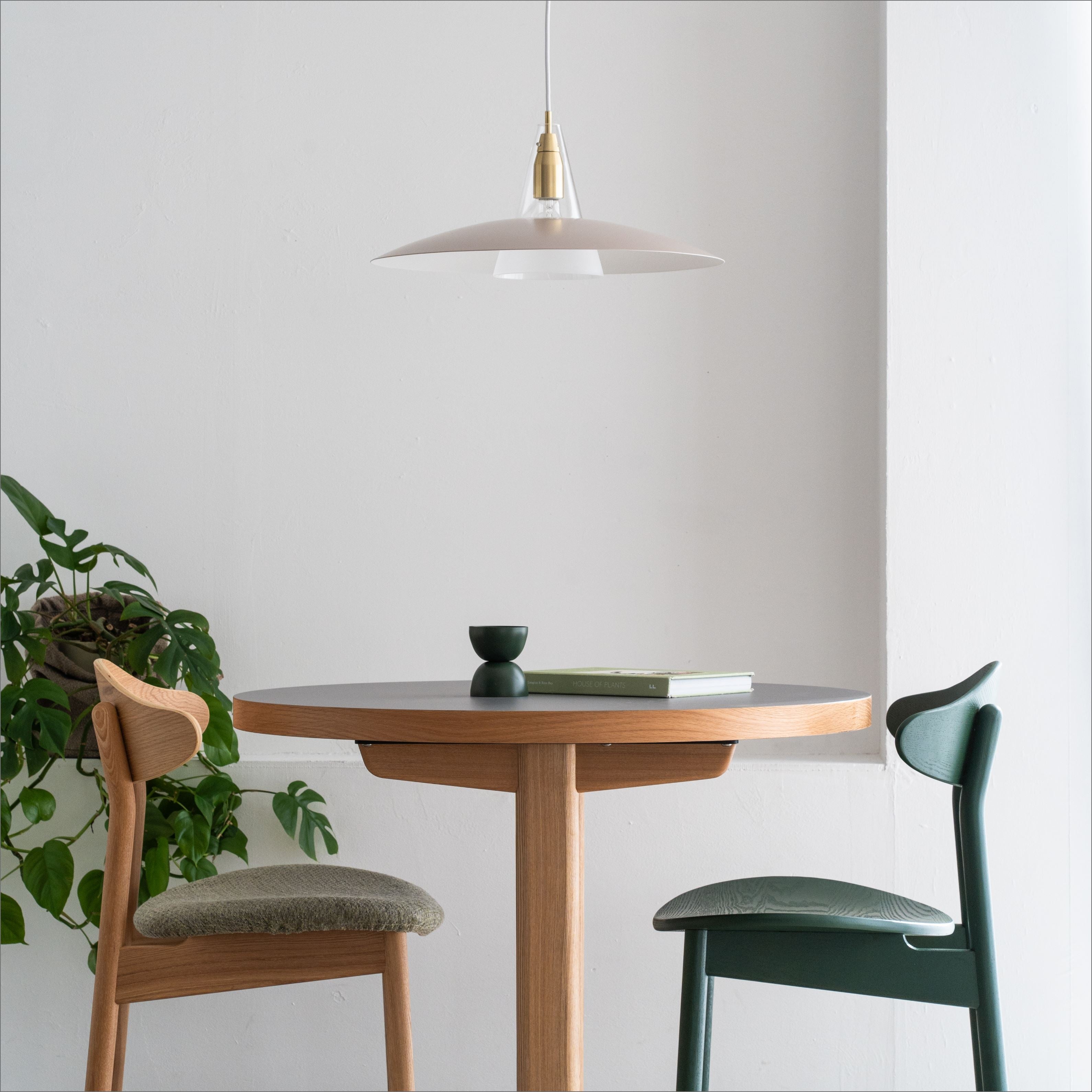 KUUM Round Table メラミングレー 2人掛けダイニングセットA / クーム