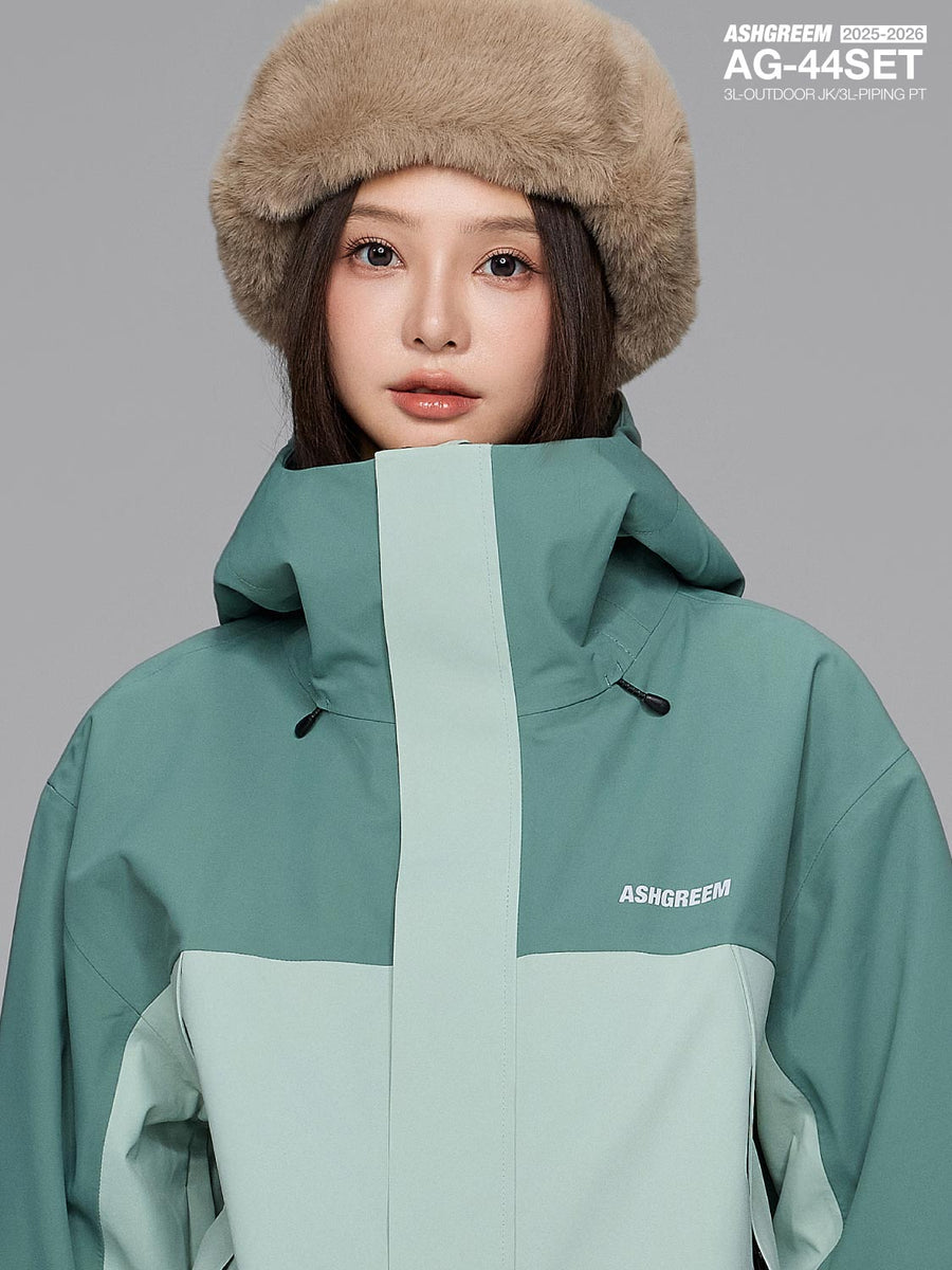 ASHGREEM スノーボードウェア 上下セット 3レイヤー マウンテン