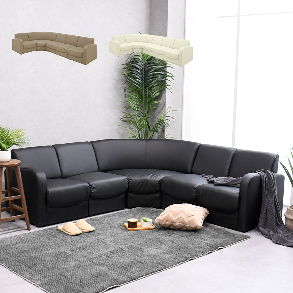 3色展開】レザー調 コーナーソファ カウチソファ 大型 L字ソファ