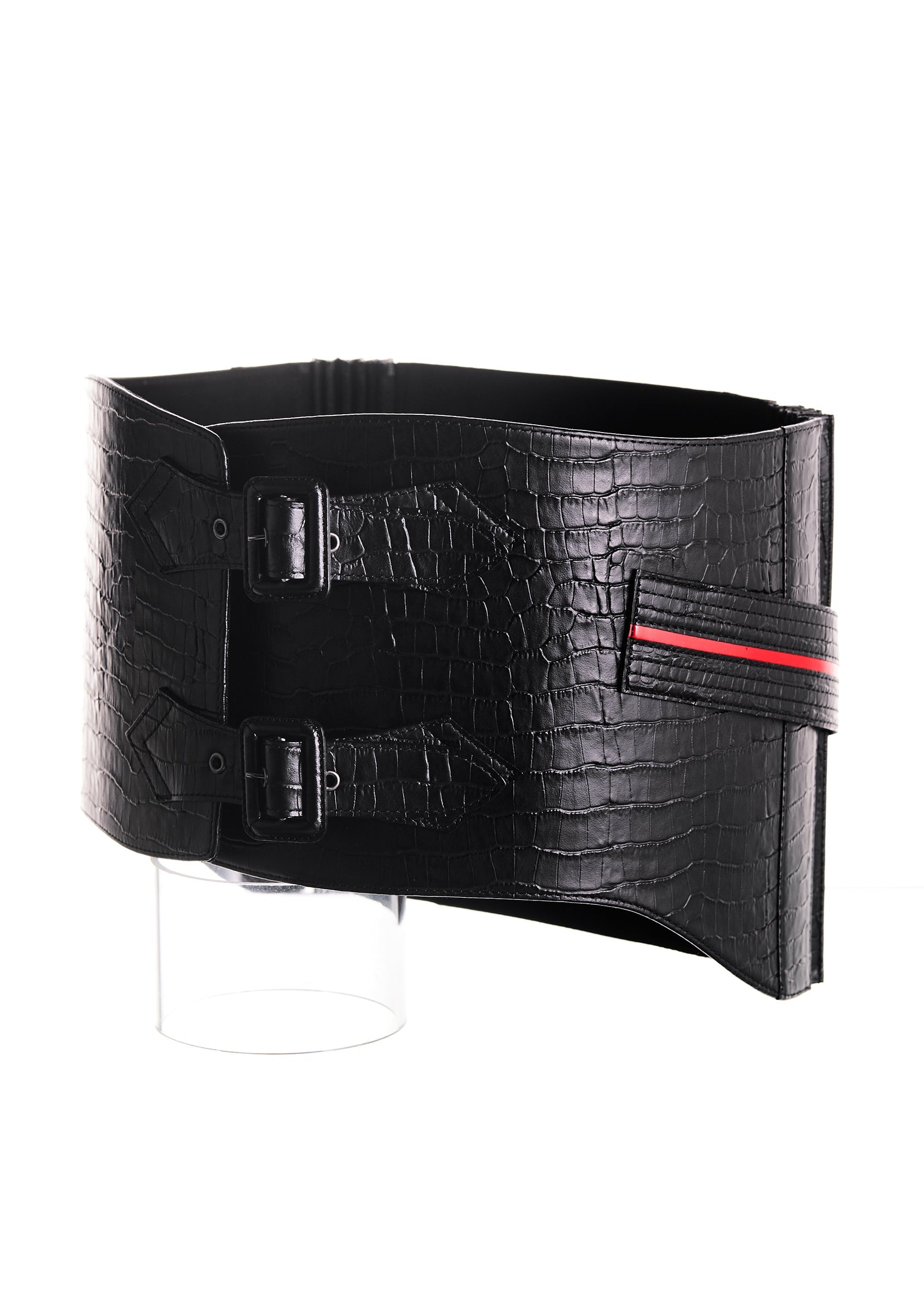 クロコ マットブラック：帯ベルト｜レザー – 振袖KAPUKI