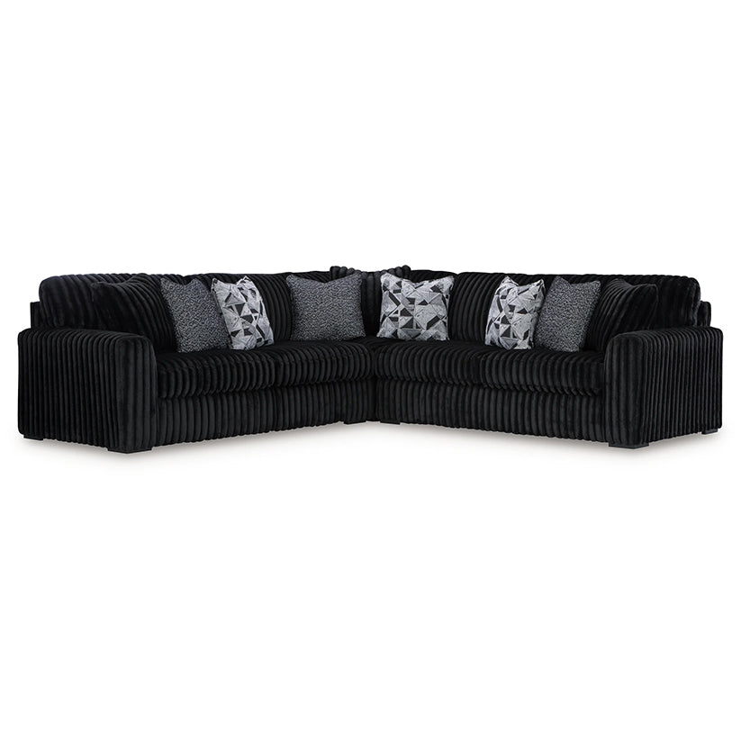 Midnight-madness - Onyx - 3-Piece Sectional – Furniture Warehouse Ohio