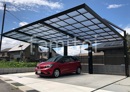 正規】四国化成マイポートNext3台用 カーポートを値引50%工事販売