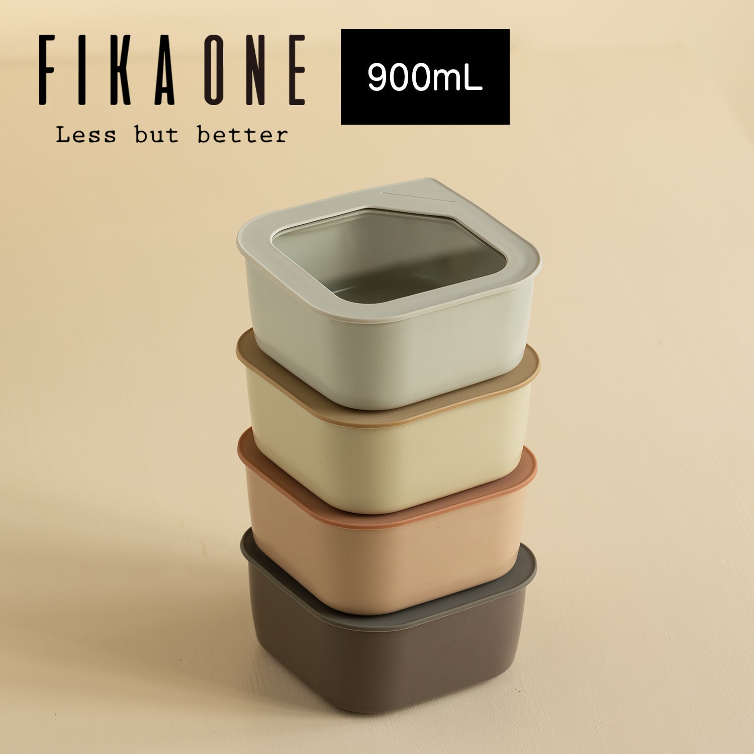 FIKA公式店】FIKA ONE 900ml 四角タイプ 単品 陶磁器製 陶器 食品 保存