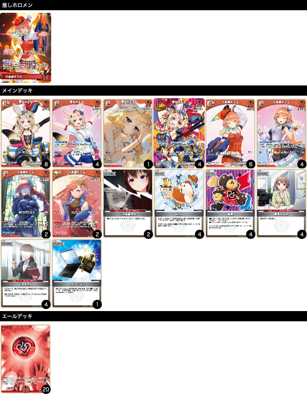 ポルカキアラ（赤キアラ）の優勝デッキレシピを紹介【ホロカ