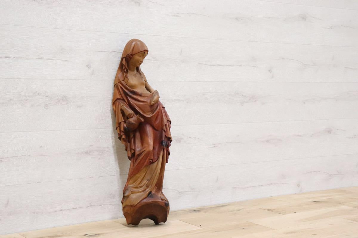 gmbp2 ○ マリア像 木彫 彫刻像 女性 オーストラリア 作家作品 壁掛