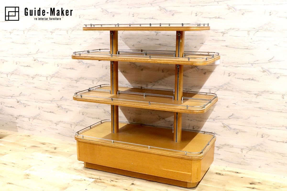 GMFH401○英国 イギリス アンティーク ディスプレイラック 棚 1940年代