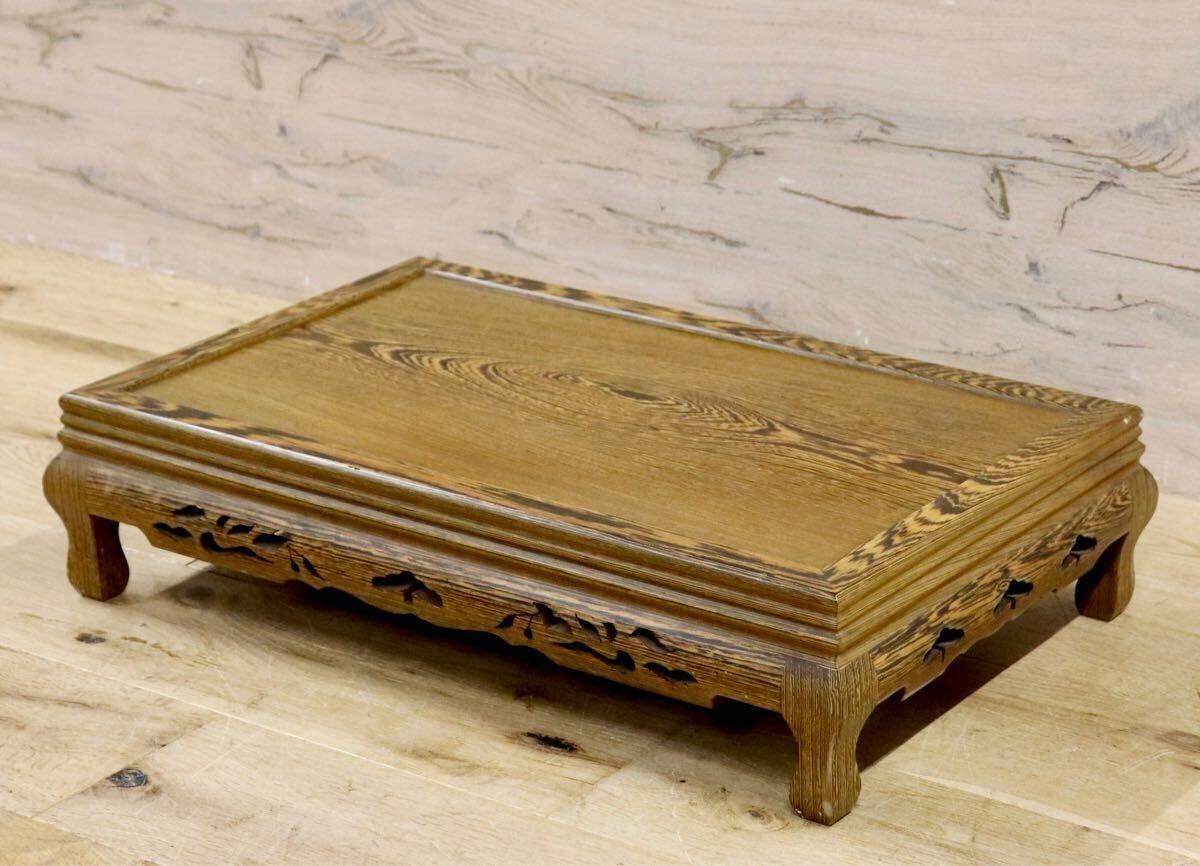 GMHH317A○鉄刀木 タガヤサン 花台 飾り台 床の間 和風 木製 盆栽台