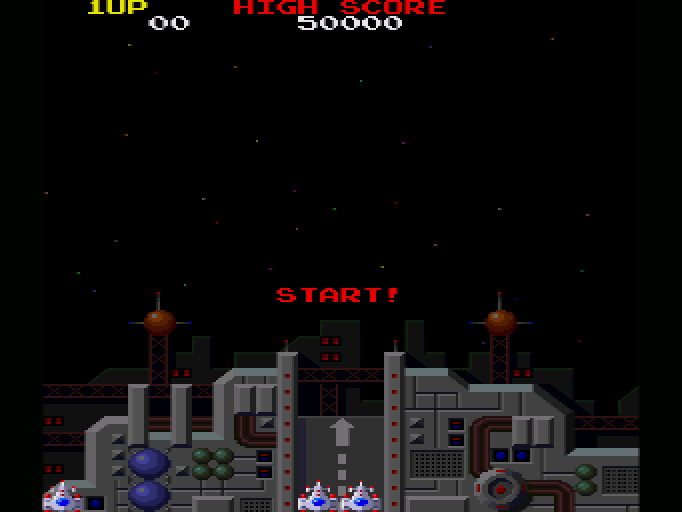 ギャラガ'88 for SHARP X68000 (C)1987 ナムコ, (C)1990 電波新聞社