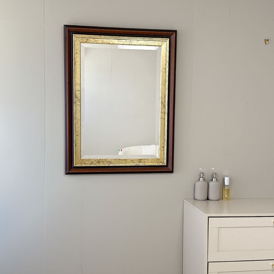 鏡 壁掛け ウォールミラー 69cm 89cm イタリア 長方形 アンティーク