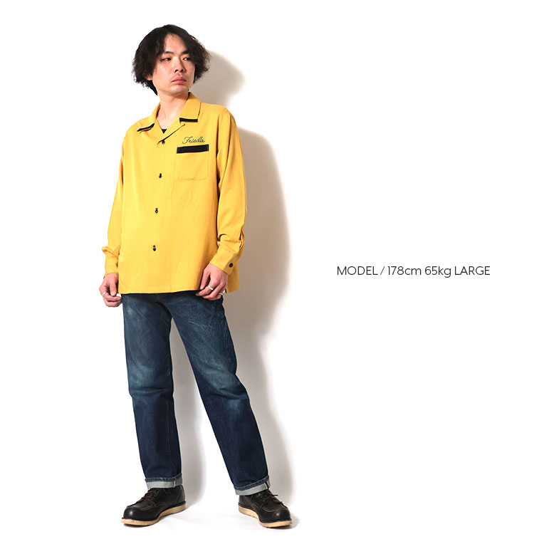 HOUSTON / ヒューストン 41300 BOWLING L/S SHIRT (STRIKERS) / 長袖