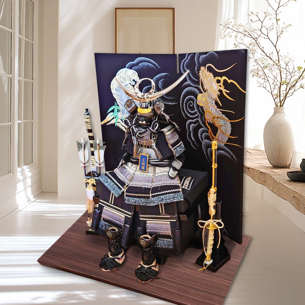 横幅60cm｜小さい五月人形の7号鎧飾り｜ 武将 上杉謙信｜ 五月飾りの