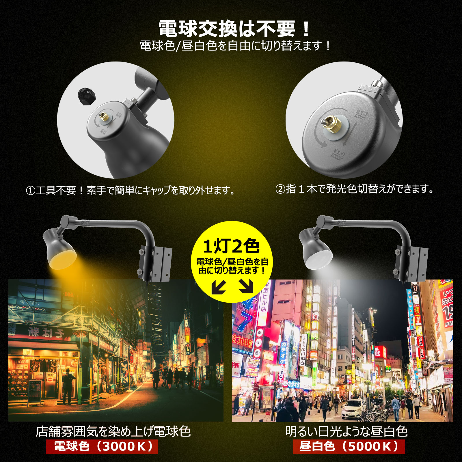 グッドグッズ(GOODGOODS) LEDアームライト 15W 看板照明 サイン広告用