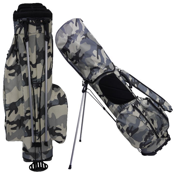 送料無料】ノーロゴ カモフラ柄 スタンドバッグ 8.5型 キャディバッグ