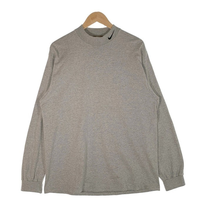 90's NIKE ナイキ モックネック ロングスリーブTシャツ ネック刺繍