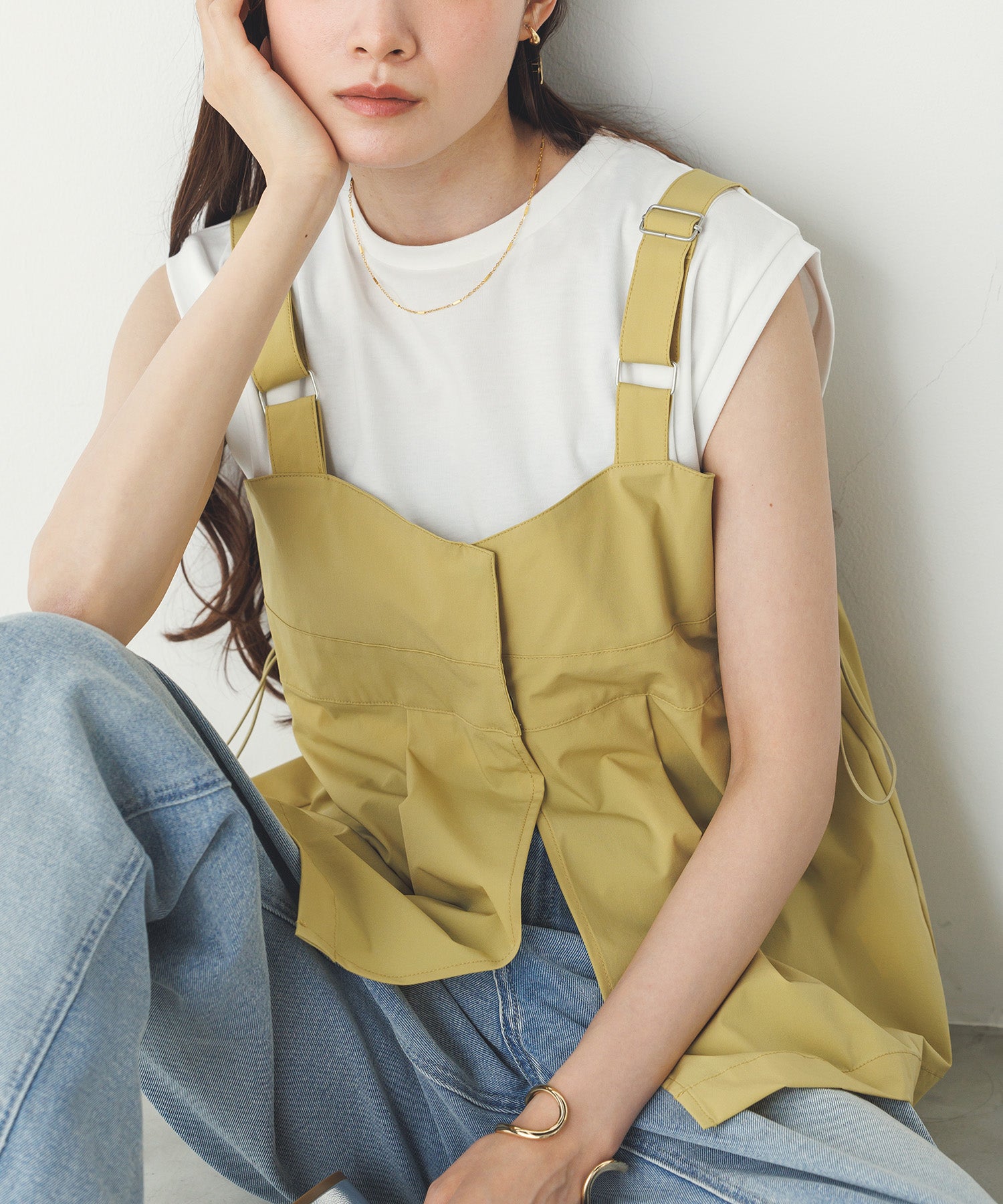 接触冷感】2WAY バックドロストビスチェ