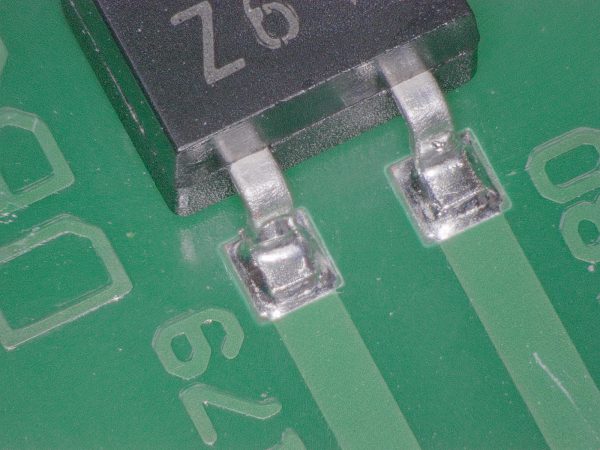 はんだ付けに光を！はんだ付け検定よくある不具合 ダイオードブリッジ