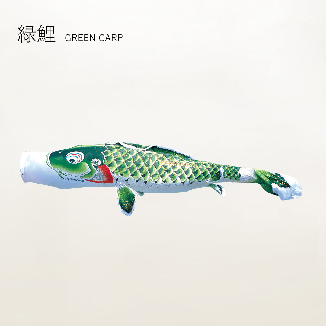 緑鯉 慶祝の鯉【吉兆】単品鯉のぼり – 晴れと暮らす