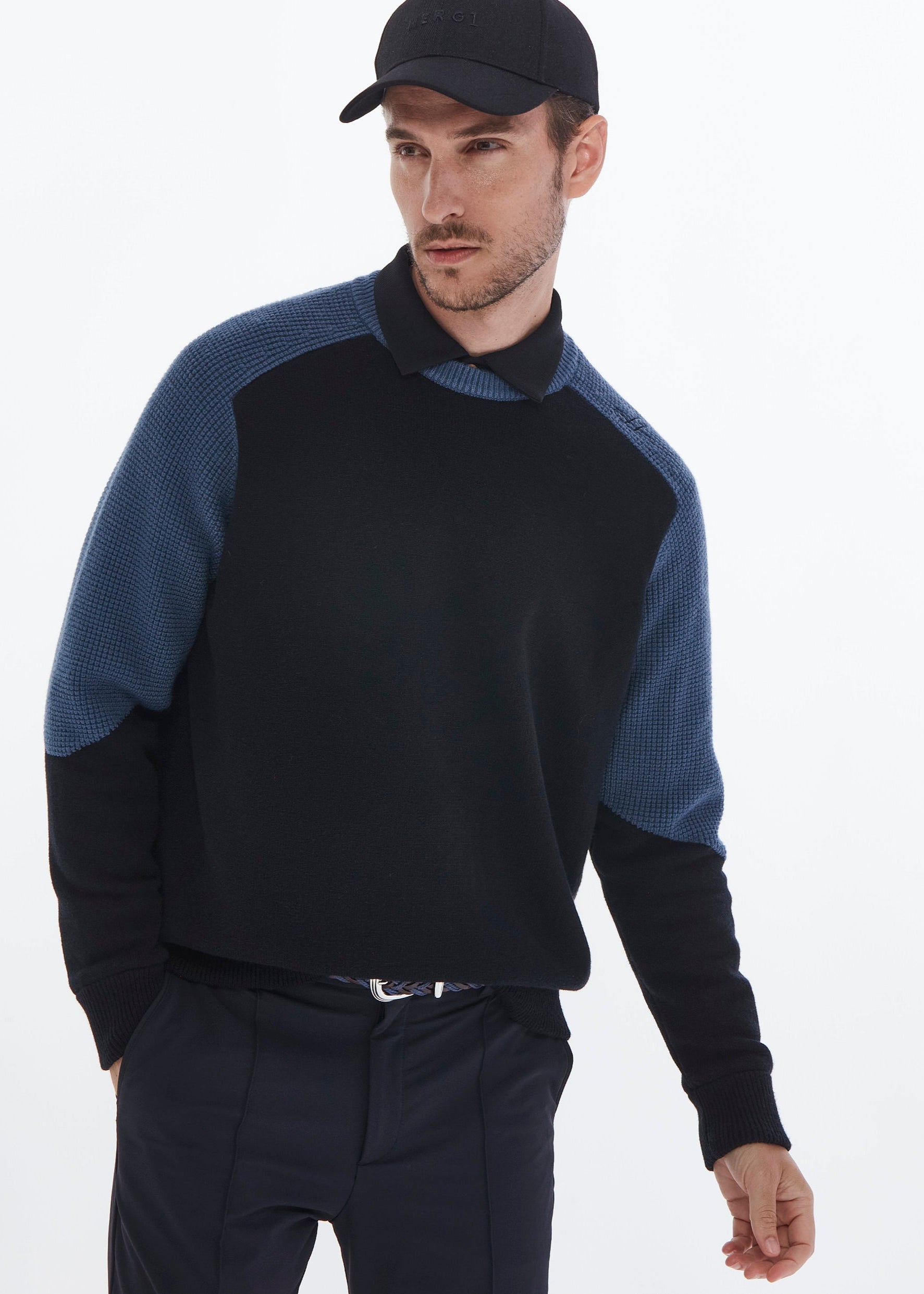 ワッフルウィンドプルーフセーター・メンズ