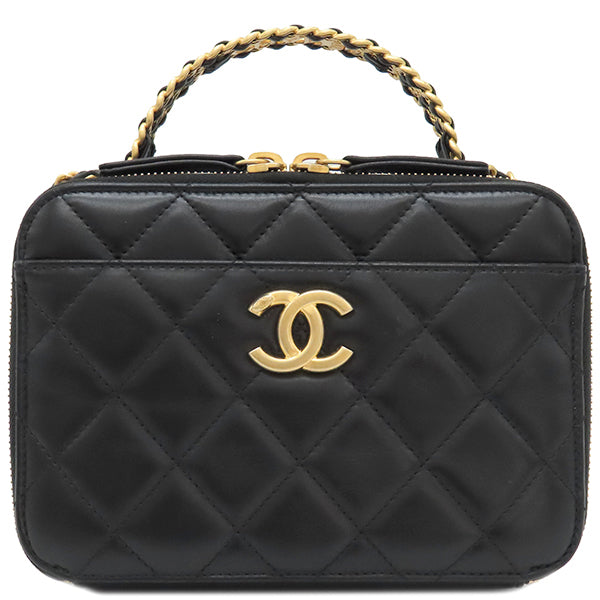 シャネル CHANEL トップハンドル ヴァニティ AS3222 ブラック