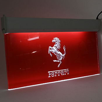Ferrariロゴイルミネーションボード : イタリア自動車雑貨店