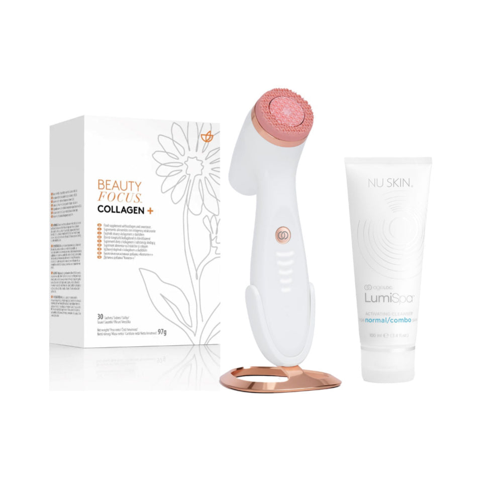 Nu Skin LumiSpa Rose Gold Facial Device and Collagen Kit – Ibiza